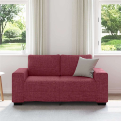 Sofa 2-osobowa w kolorze czerwonego wina 120 cm Tkanina
