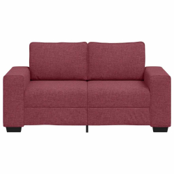 Sofa 2-osobowa w kolorze czerwonego wina 120 cm Tkanina