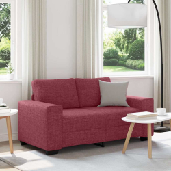 Sofa 2-osobowa w kolorze czerwonego wina 120 cm Tkanina