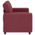 Sofa 2-osobowa w kolorze czerwonego wina 120 cm Tkanina