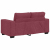 Sofa 2-osobowa w kolorze czerwonego wina 120 cm Tkanina