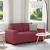 Sofa 2-osobowa w kolorze czerwonego wina 120 cm Tkanina