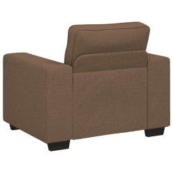 Sofa Fotel Brązowy 60 cm Tkanina