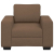 Sofa Fotel Brązowy 60 cm Tkanina