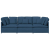 Sofa modułowa z poduszkami Tkanina niebieska