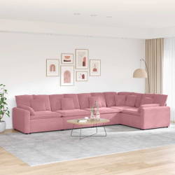 Sofa modułowa z poduszkami Velvet Pink