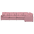 Sofa modułowa z poduszkami Velvet Pink