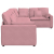 Sofa modułowa z poduszkami Velvet Pink