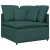 Sofa modułowa z poduszkami Tkanina Ciemnozielona