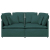 Sofa modułowa z poduszkami Tkanina Ciemnozielona