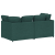 Sofa modułowa z poduszkami Tkanina Ciemnozielona