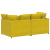 Sofa modułowa z poduszkami aksamitna żółta