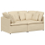 Sofa modułowa z poduszkami Tkanina kremowa