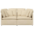 Sofa modułowa z poduszkami Tkanina kremowa