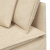 Sofa modułowa z poduszkami Tkanina kremowa