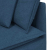 Sofa modułowa z podnóżkiem i poduszkami Tkanina niebieska