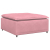 Sofa modułowa z podnóżkiem i poduszkami Velvet Pink