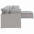 Sofa modułowa z podnóżkiem i poduszkami Tkanina Cloud Grey