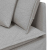 Sofa modułowa z podnóżkiem i poduszkami Tkanina Cloud Grey