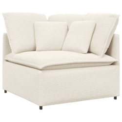 Sofa modułowa z poduszkami Tkanina przypominająca wełnę