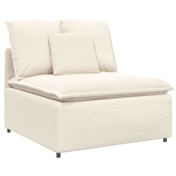 Sofa modułowa z poduszkami Tkanina przypominająca wełnę