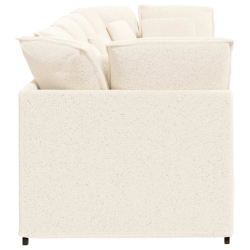 Sofa modułowa z poduszkami Tkanina przypominająca wełnę