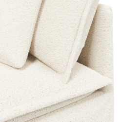 Sofa modułowa z poduszkami Tkanina przypominająca wełnę