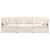 Sofa modułowa z poduszkami Tkanina przypominająca wełnę