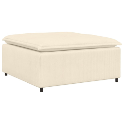 Sofa modułowa z podnóżkiem i poduszkami Tkanina sztruksowa
