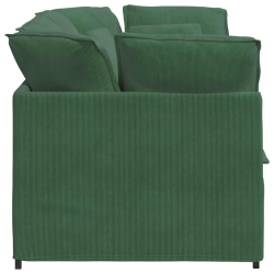 Sofa modułowa z poduszkami Tkanina sztruksowa Jungle Green