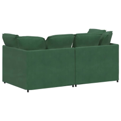 Sofa modułowa z poduszkami Tkanina sztruksowa Jungle Green