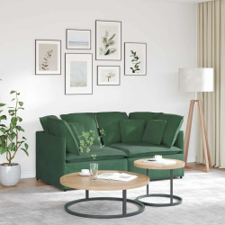 Sofa modułowa z poduszkami Tkanina sztruksowa Jungle Green