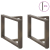 Nogi do stolika kawowego, 2 szt., 60x25x(42-43) cm, stal
