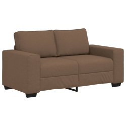 Sofa 2-osobowa brązowa 120 cm tkanina