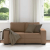 Sofa 2-osobowa brązowa 120 cm tkanina