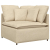 Sofa modułowa z poduszkami Tkanina kremowa