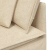 Sofa modułowa z poduszkami Tkanina kremowa