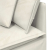 Sofa modułowa z poduszkami aksamitna kremowa