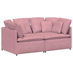Sofa modułowa z poduszkami Velvet Pink