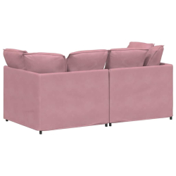 Sofa modułowa z poduszkami Velvet Pink