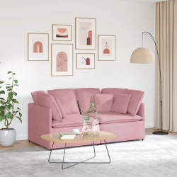 Sofa modułowa z poduszkami Velvet Pink