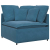 Sofa modułowa z podnóżkiem i poduszkami Velvet Blue