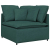 Sofa modułowa z poduszkami Tkanina Ciemnozielona