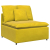 Sofa modułowa z podnóżkiem i poduszkami Velvet Yellow