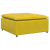 Sofa modułowa z podnóżkiem i poduszkami Velvet Yellow