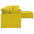 Sofa modułowa z podnóżkiem i poduszkami Velvet Yellow