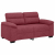 Sofa 2-osobowa w kolorze czerwonego wina 120 cm Tkanina