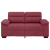 Sofa 2-osobowa w kolorze czerwonego wina 120 cm Tkanina