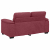 Sofa 2-osobowa w kolorze czerwonego wina 120 cm Tkanina