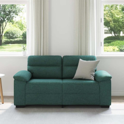 Sofa 2-osobowa Ciemnozielona 120 cm Tkanina